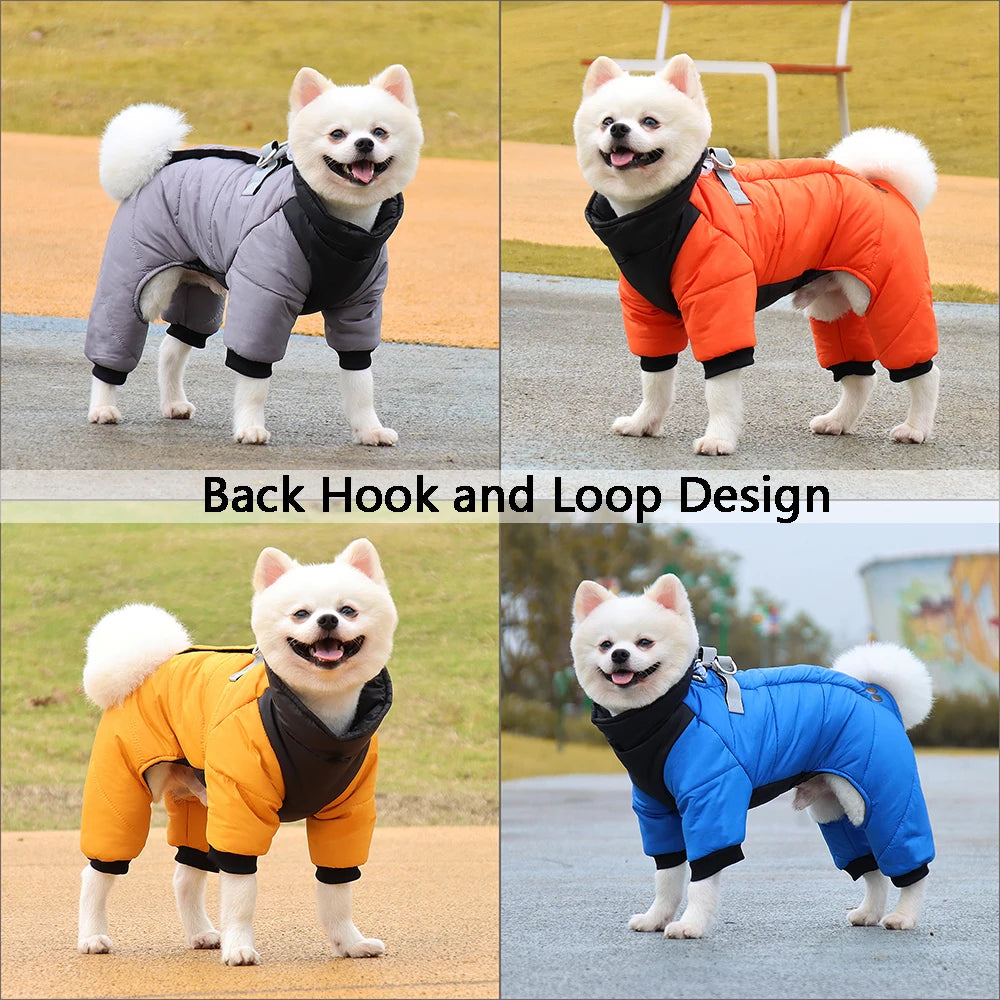 Waterproof Padded Winter Dog Jacket – Warm Thick Coat for Small & Medium Dogs (Chihuahua, French Bulldog, Pug)