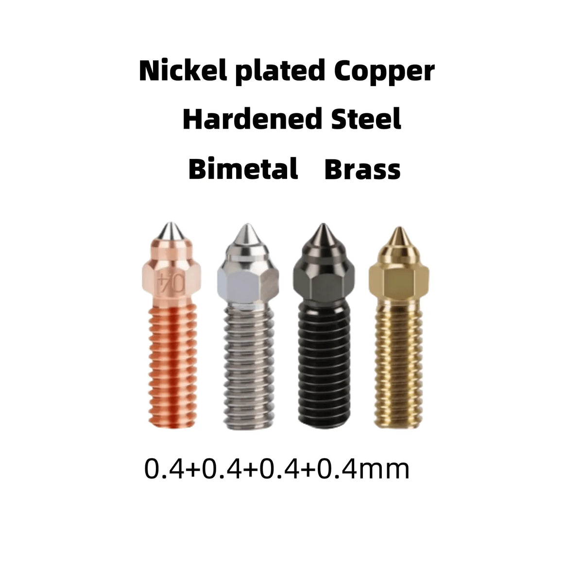 Hotend Nozzle Extruder Replacement Kit with Ceramic Heating Block 300°C (572°F) for 3D Printers