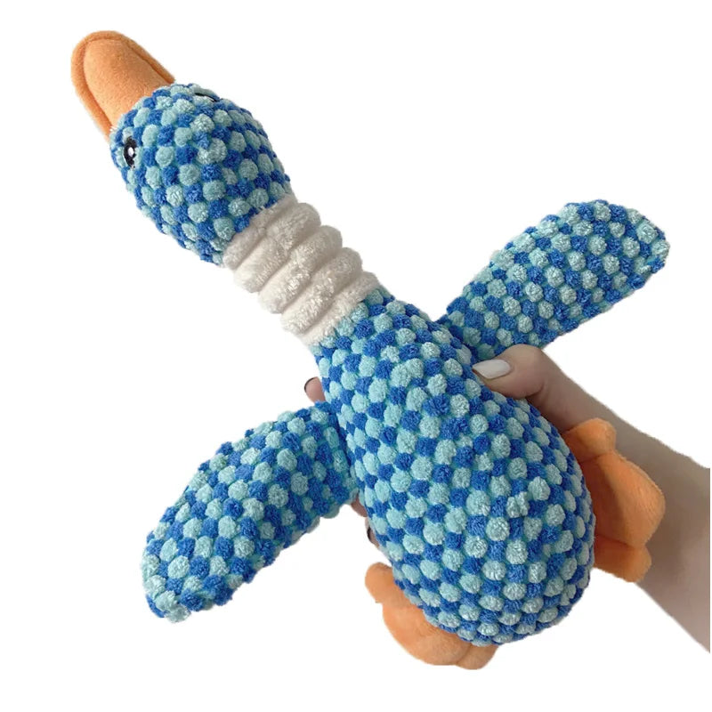 Plush Duck Squeak Dog Toy – Dental Chew for Puppies & Dogs (Small, Medium, Large)