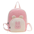 Kawaii Canvas Kids Backpack - Cartoon Bear and Bunny Kindergarten School Bag for Girls and Boys