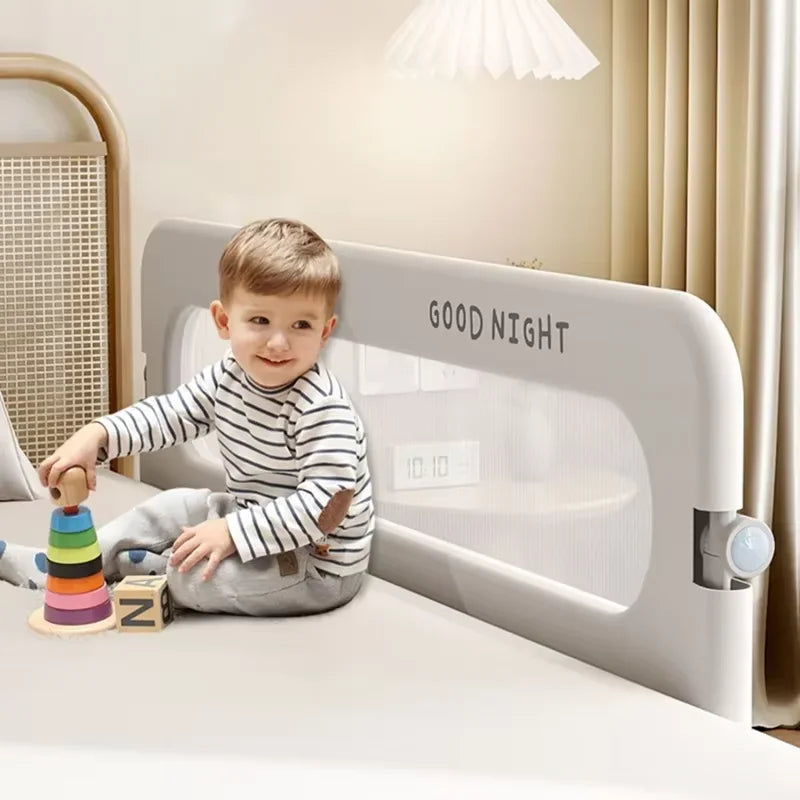 Foldable Baby Bed Rail Guard – Breathable Mesh Safety Barrier to Prevent Falls – Fits 1.2–2.0 m (47–79 in)