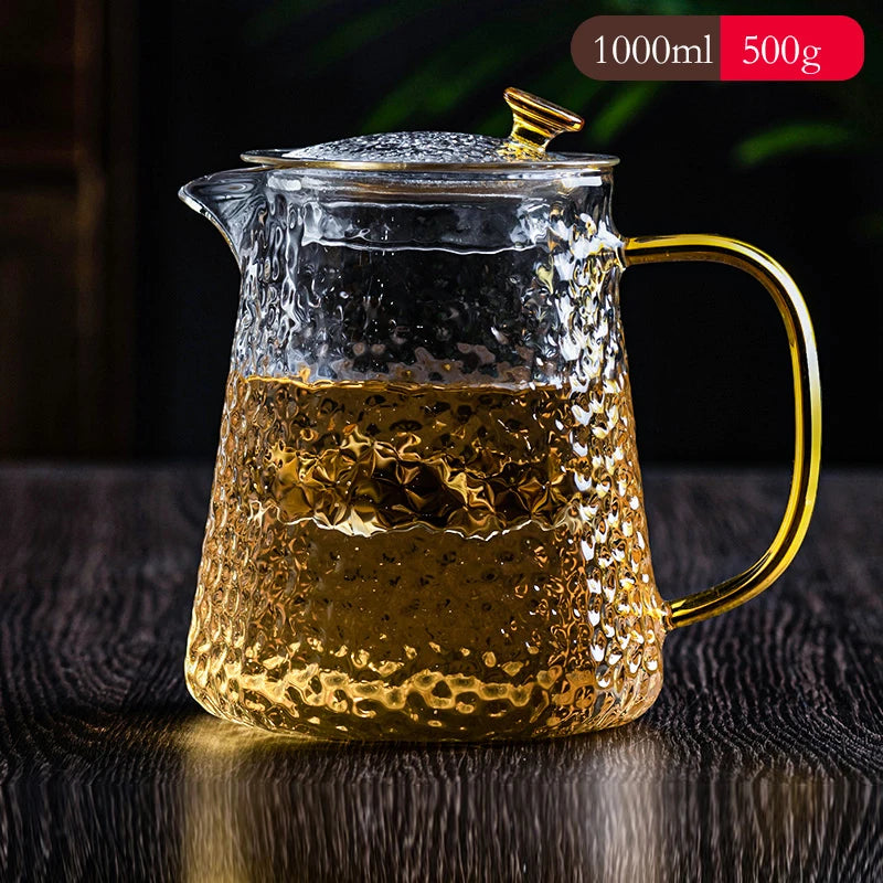 Heat-Resistant Borosilicate Glass Teapot 450 mL (15.2 oz) — Kung Fu Tea Kettle for Puer, Coffee & Office