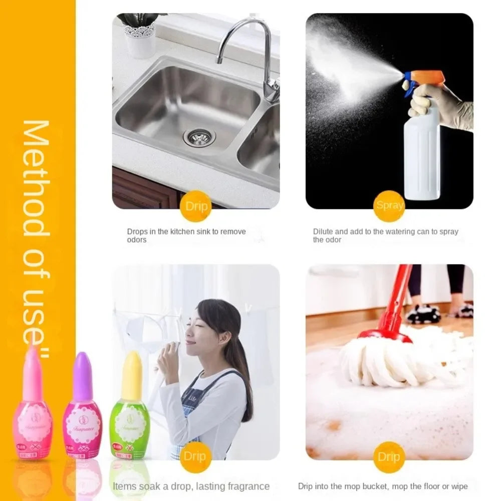20ml Toilet Deodorizer Liquid Air Freshener One-Drop Aromatherapy Odor Remover for Bathroom, Drain & Sink