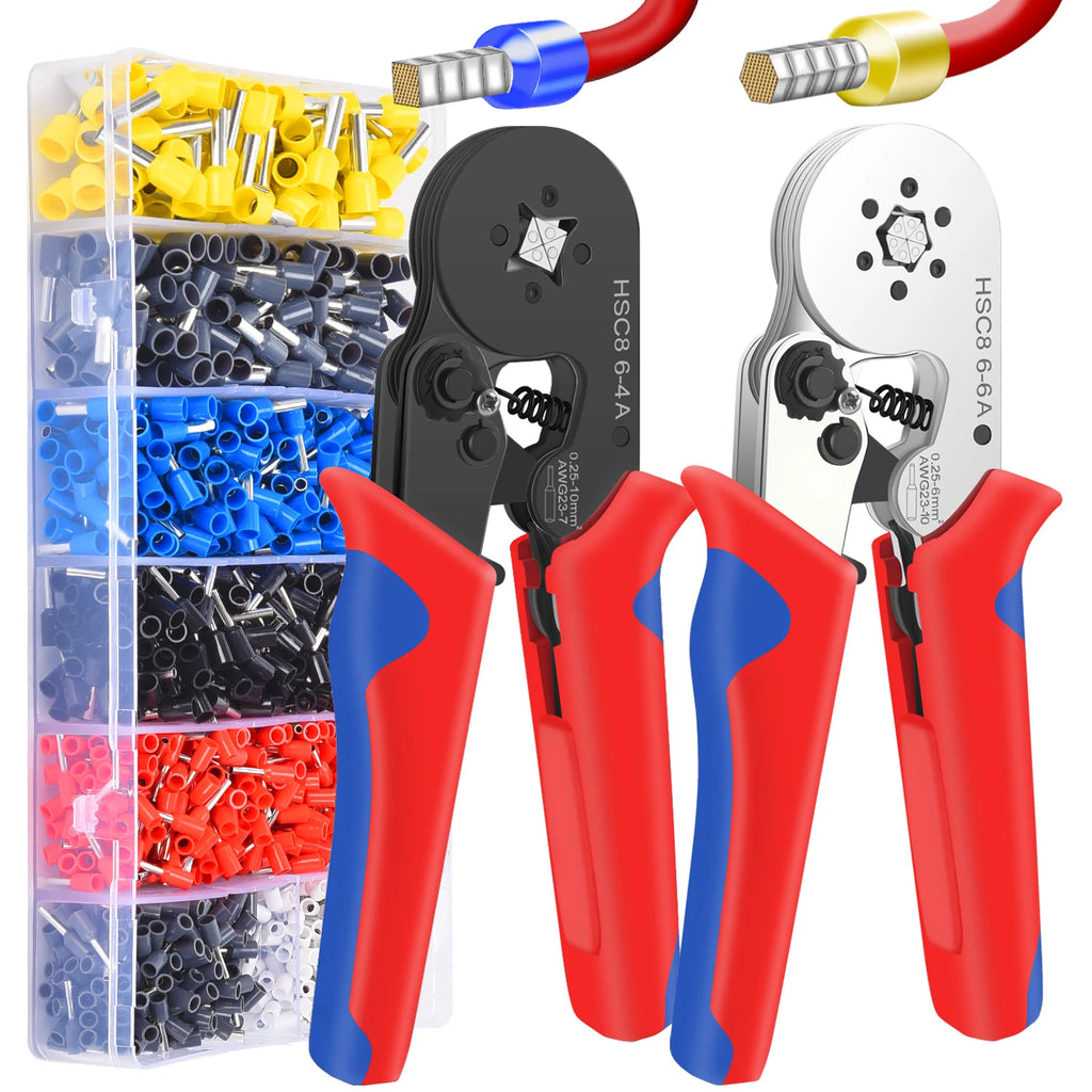 Ferrule Crimping Pliers – Mini Wire End Crimper for Tube Terminals, Carbon Steel Electrical Repair Tool