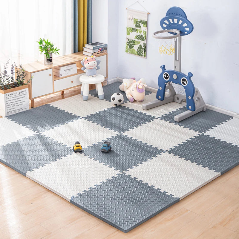 Interlocking Foam Puzzle Play Mat Tiles 30cm x 30cm (11.8 x 11.8 in) — 1cm Thick Baby & Kids Floor Padding for Playroom, Exercise, Yoga