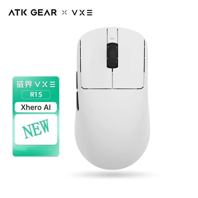 Lightweight Wireless Gaming Mouse - Bluetooth & USB, Rechargeable, 5-Button, 1600 DPI, Right-Handed