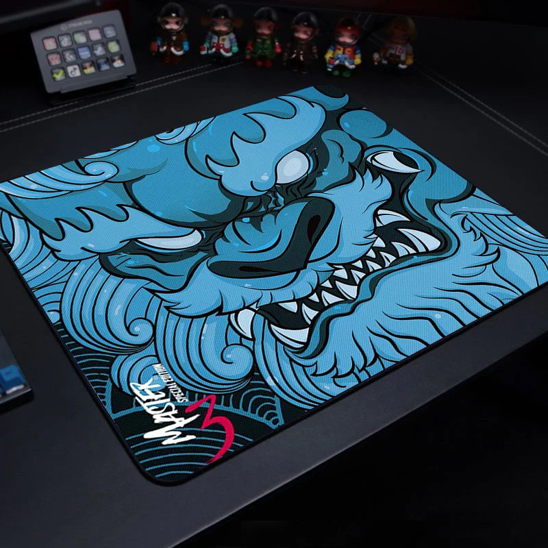 Cute Tiger Small Gaming Mouse Pad with Wrist Rest — Non-Slip Rubber Base, Anime Cartoon Desk Mat