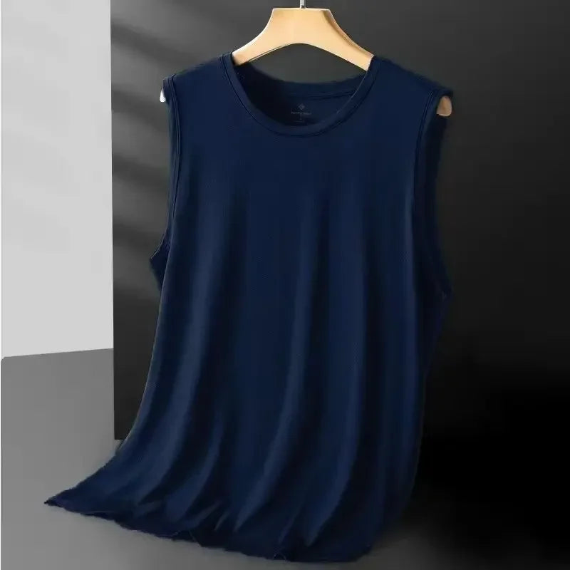 Men's Ice Silk Mesh Tank Top Lightweight Breathable Sleeveless Sports Vest for Summer