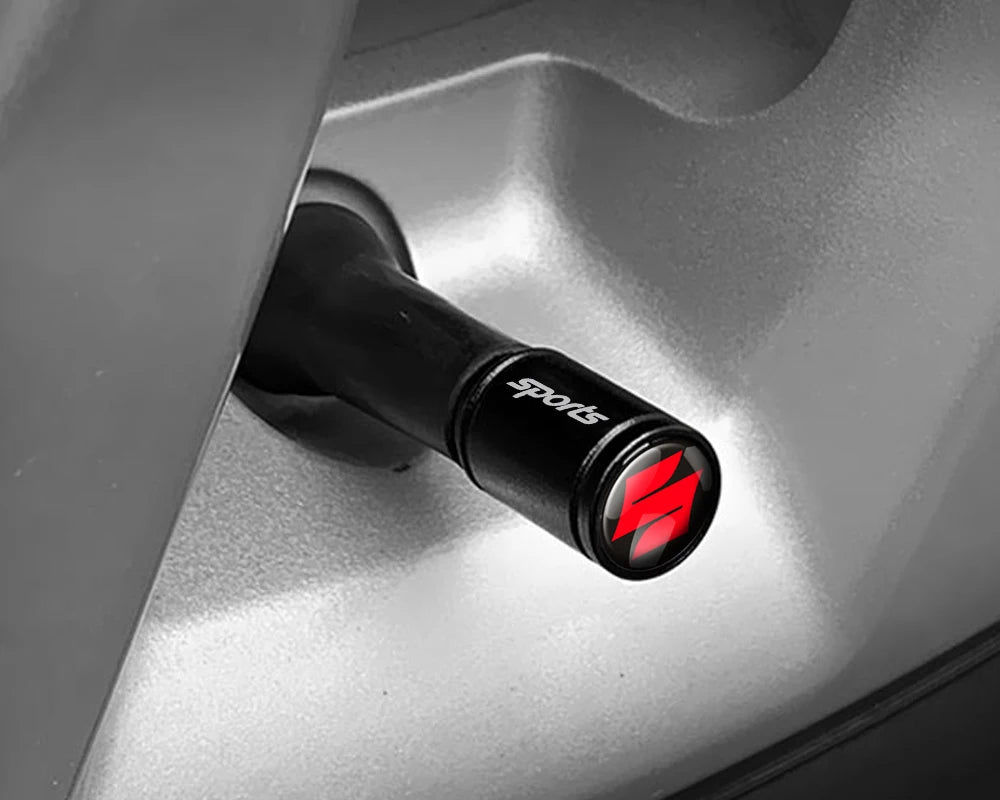 4-Pack Aluminum Tire Valve Stem Caps – Universal Metal Wheel Air Valve Covers