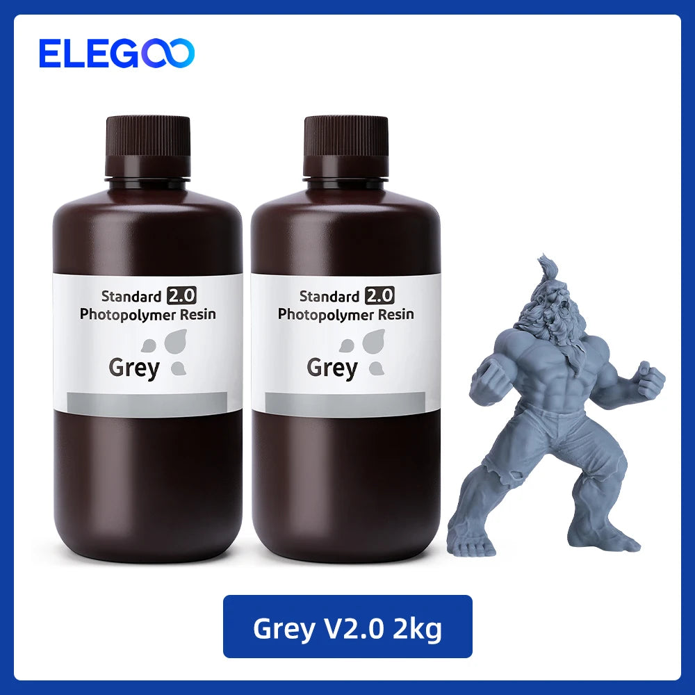 UV 3D Printing Resin 405nm, ABS-like, Water Washable, 8K Compatible for MSLA/DLP/LCD Printers