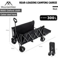 240L (63.4 gal) Camping Handcart Wagon – 900D Oxford Fabric & Iron Frame, Foldable Utility Cart, 2 Colors