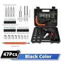 47-Piece Cordless Rechargeable Electric Screwdriver & Mini Drill — USB Charging, 1800mAh