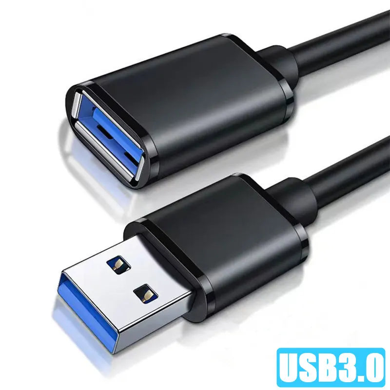 USB 3.0 Male to Female Extension Cable - High-Speed 5Gbps USB 2.0 Compatible Extender for PC, Laptop, Camera