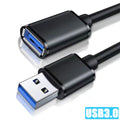 USB 3.0 Male to Female Extension Cable - High-Speed 5Gbps USB 2.0 Compatible Extender for PC, Laptop, Camera