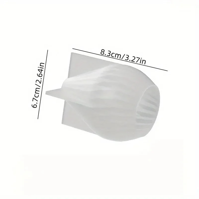 3D Spiral Striped Silicone Candle Mold - Irregular Shape for DIY Candles, Wax, Resin & Clay, 8 x 8 x 15 cm (3.15 x 3.15 x 5.91 in)