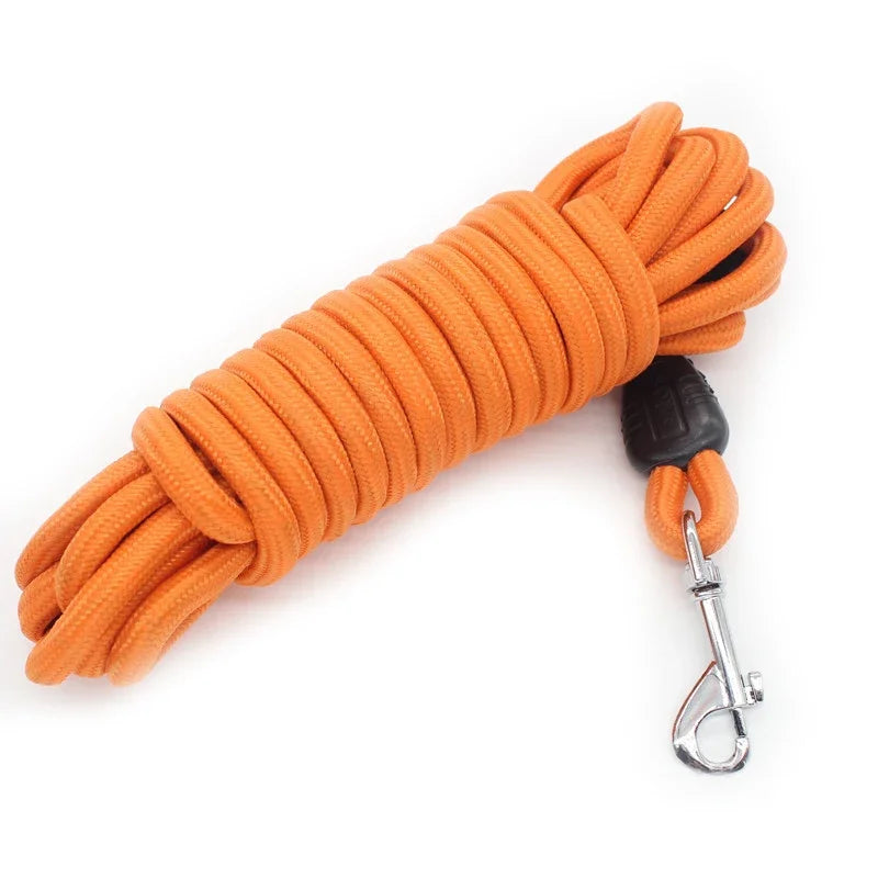 Heavy-Duty Nylon Dog Training Leash – 5m / 10m / 15m (16 / 33 / 49 ft) Long Recall & Agility Lead for Medium to Large Dogs