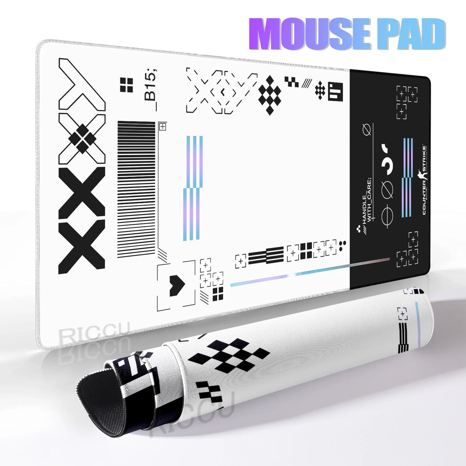 XXL Gaming Mouse Pad Desk Mat 40 x 90 cm (15.7 x 35.4 in) Rubber Anti-Slip Extended Mousepad for Keyboard & PC
