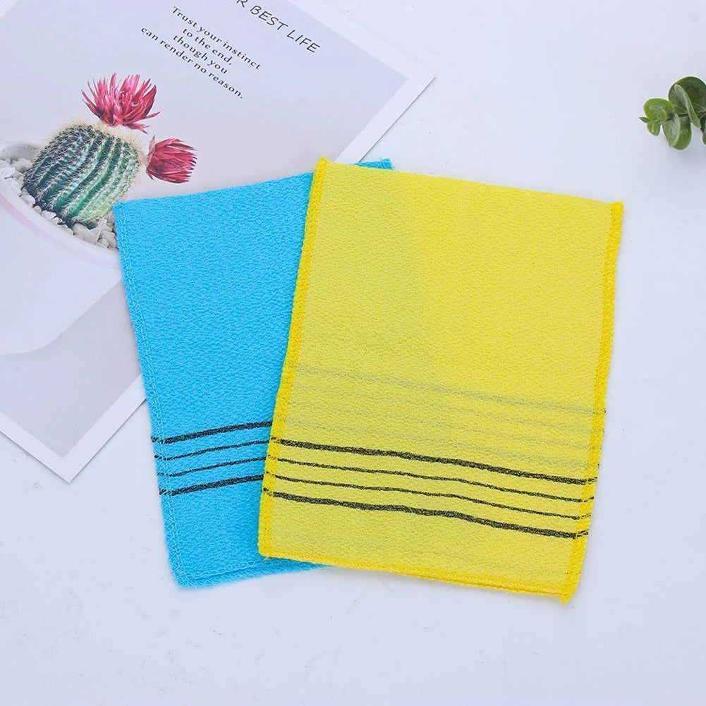 5-Pack Exfoliating Bath Washcloths — Soft Polyester-Cotton Body Scrub Cloths for Shower & Spa