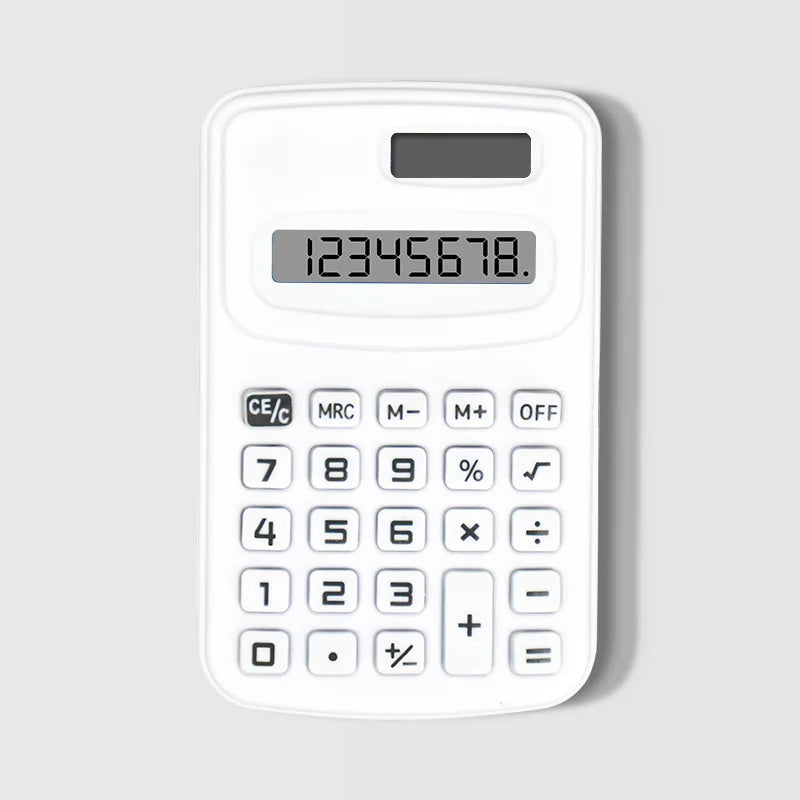 Mini Solid Color Pocket Calculator — Portable 4.0 x 2.5 in (100 x 63 mm) for Office, School & Teaching