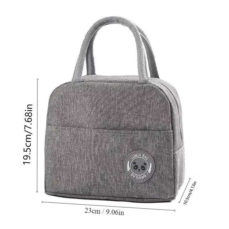 Insulated Bento Lunch Bag with Aluminum Foil Lining - Thermal Meal Bag for Students & Office