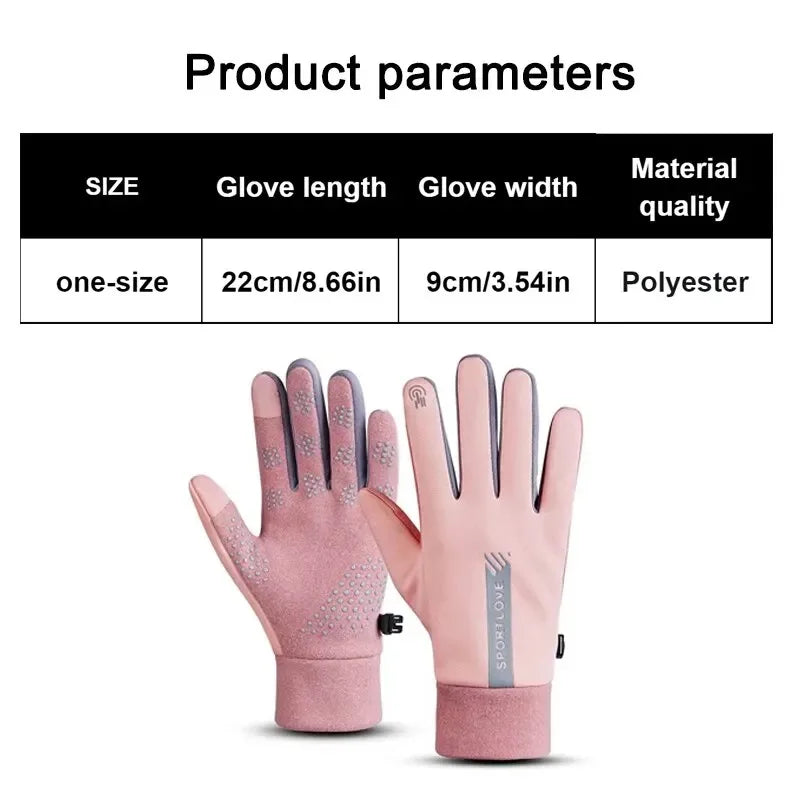 Women's Waterproof Winter Cycling Gloves - Windproof Anti-Slip Warm Outdoor Sports Gloves