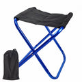 Portable Aluminum Folding Camping Stool - Ultralight Mini Fishing Chair with Storage