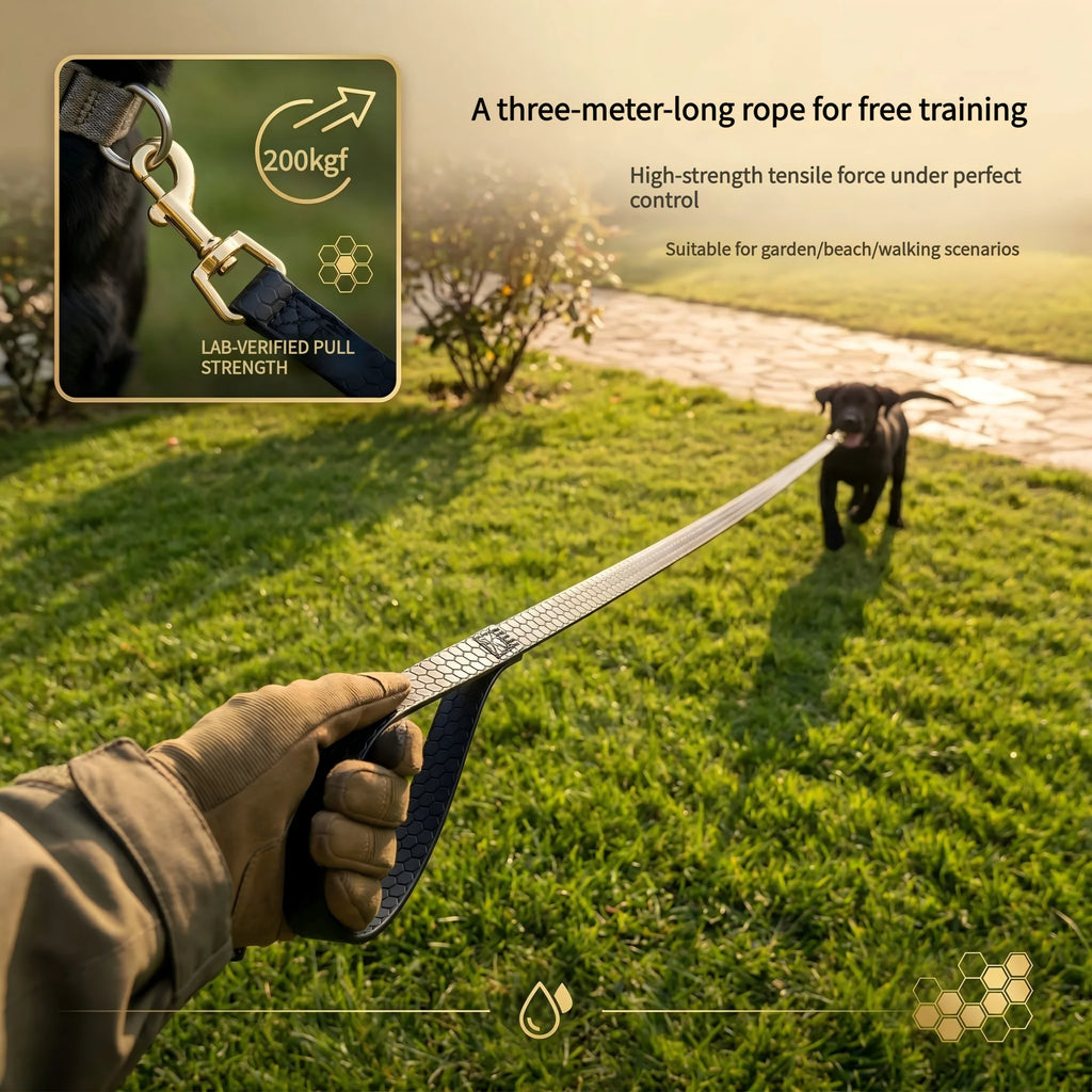 Long Waterproof PVC Dog Leash — 3m / 6m / 9m (10ft / 20ft / 30ft) Training & Walking Rope for Small, Medium & Large Dogs