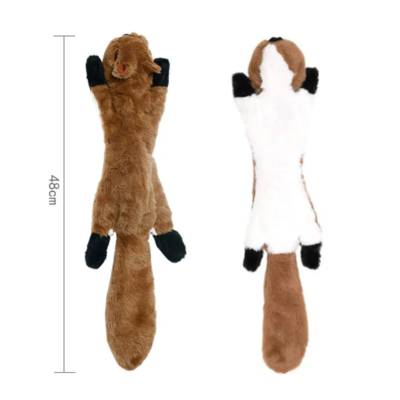 45cm (17.7in) Lifelike Plush Squeaky Dog Toy — No Stuffing Durable Crinkle Chew Toy with Built-In Squeakers