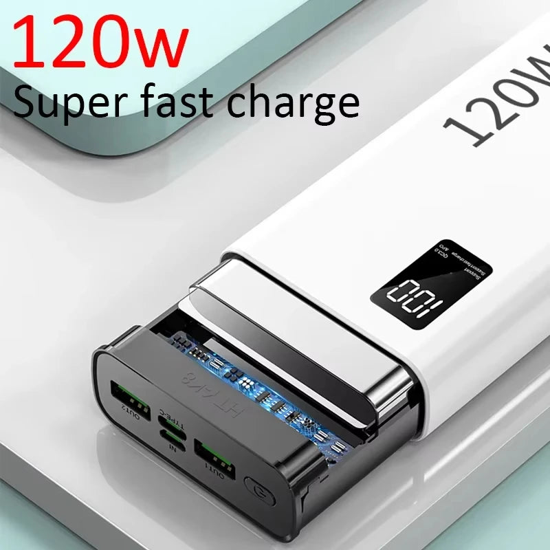 120W Portable Power Bank — 10,000 / 30,000 / 50,000mAh Fast Charging USB-C Power Bank with Digital Display for iPhone Samsung Huawei