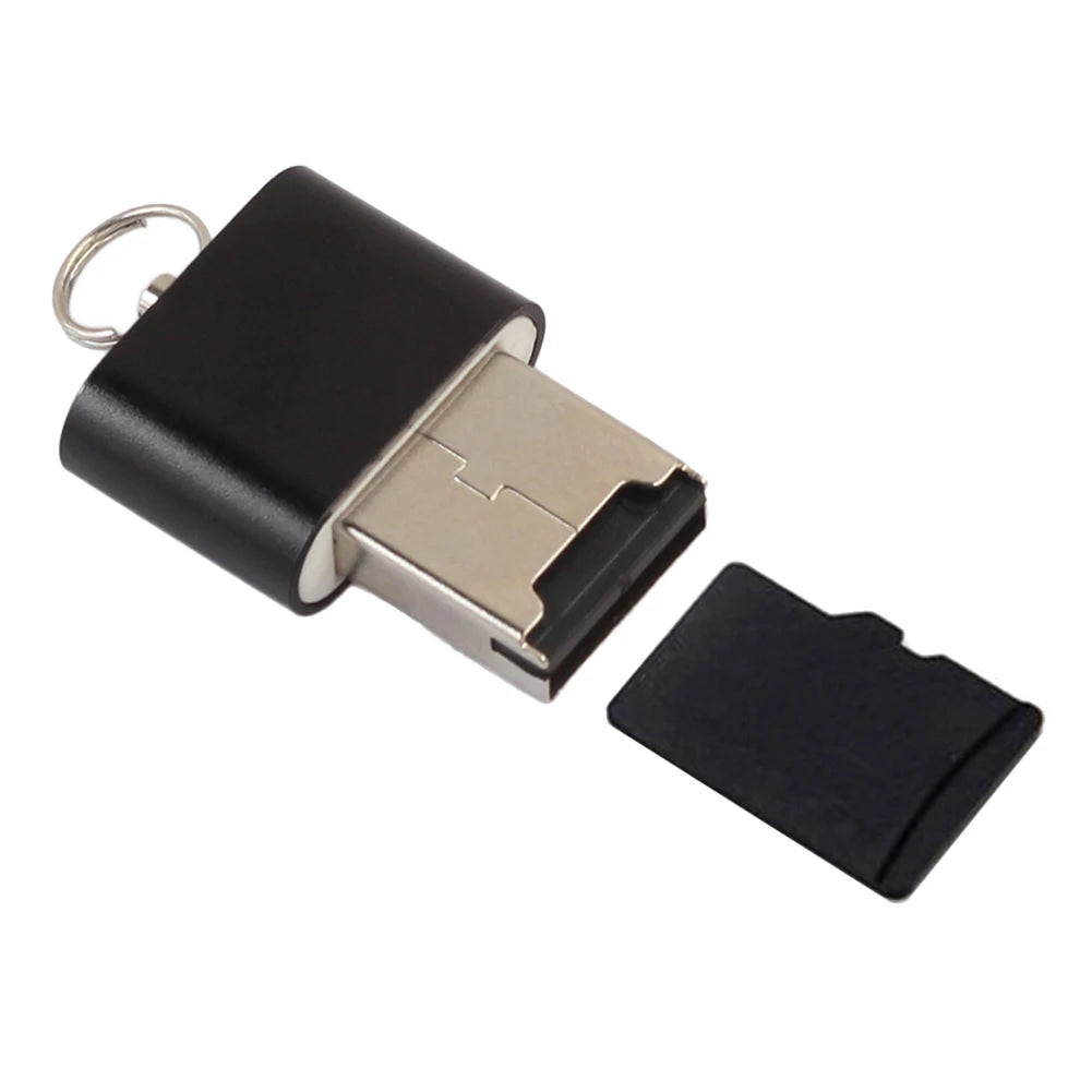 Mini Aluminum USB 2.0 Micro SD / TF Card Reader - High-Speed 480 Mbps, Plug & Play