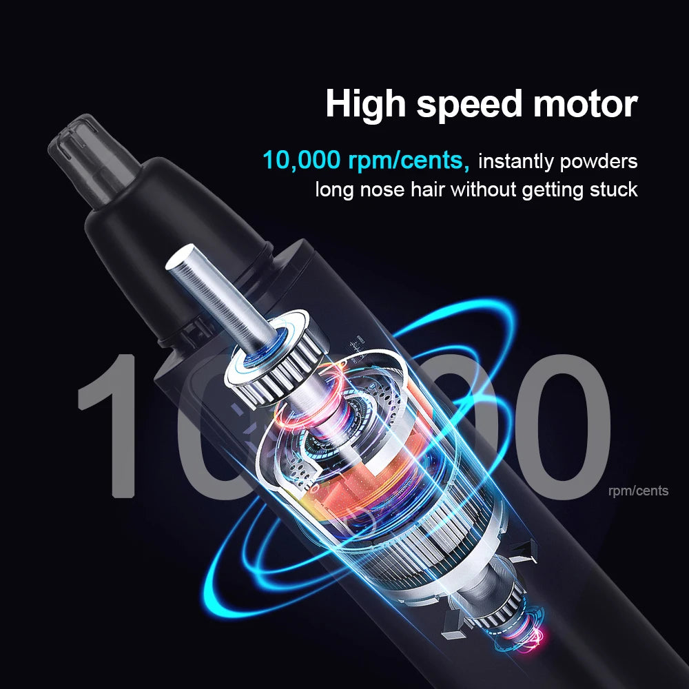 Rechargeable Electric Nose & Ear Hair Trimmer – USB-C Portable Waterproof Painless Groomer for Men & Women