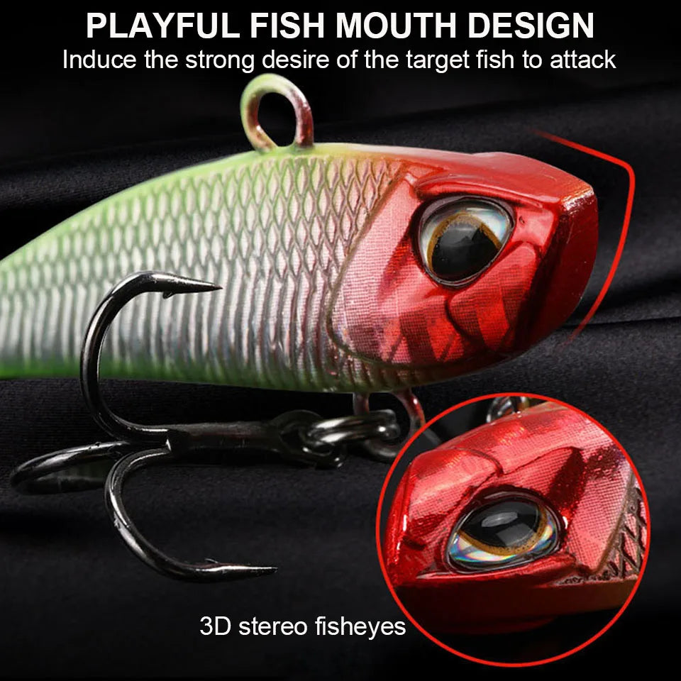 VIB Spinner Bait Metal Fishing Lure – Rotating Tail Wobbler, 7g/11g/15g/21g (0.25/0.39/0.53/0.74 oz), 28–42 mm (1.10–1.65 in), 11 Colors