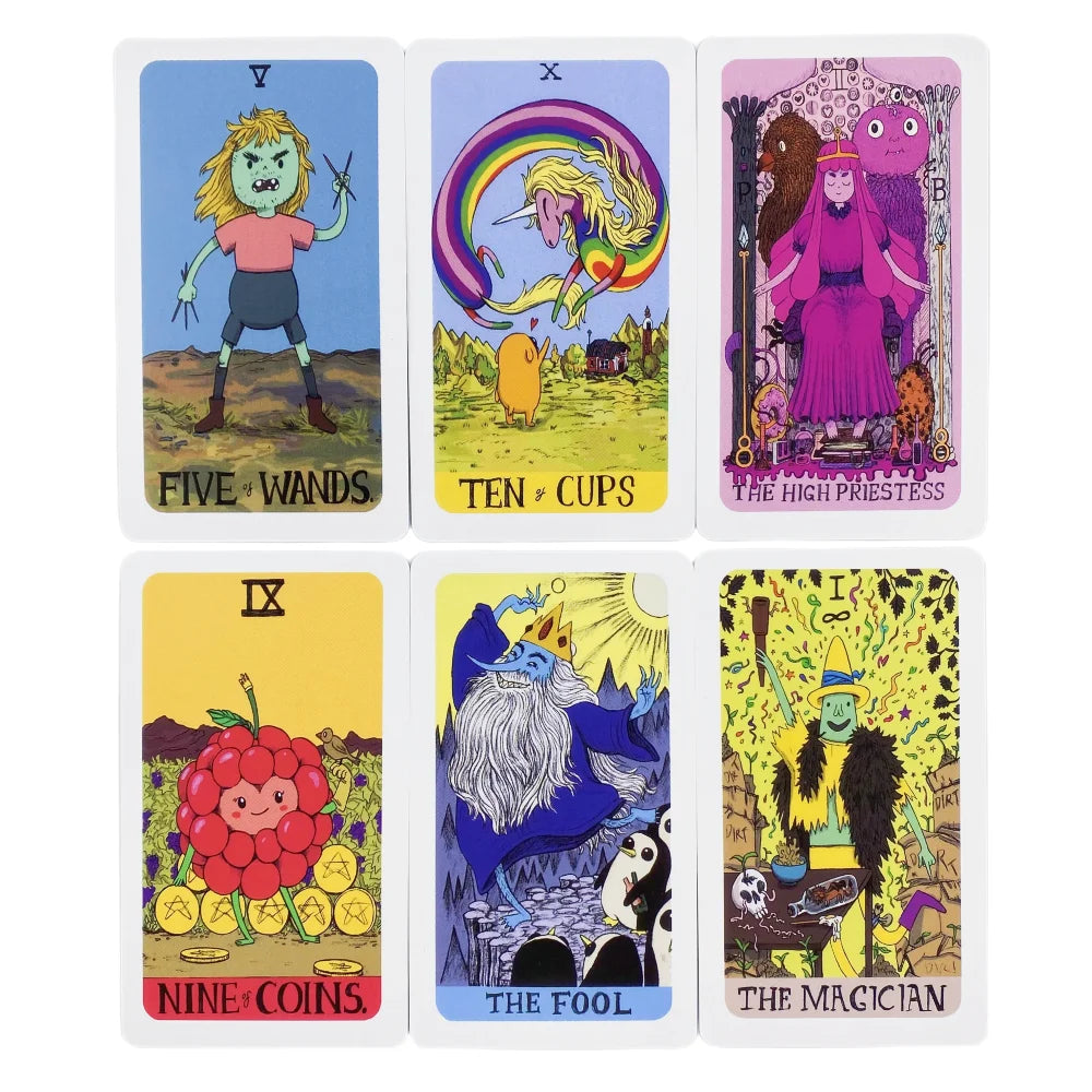 78-Card Illustrated Tarot & Oracle Deck — 10.5 x 6.2 cm (4.13 x 2.44 in) Divination & Playing Cards