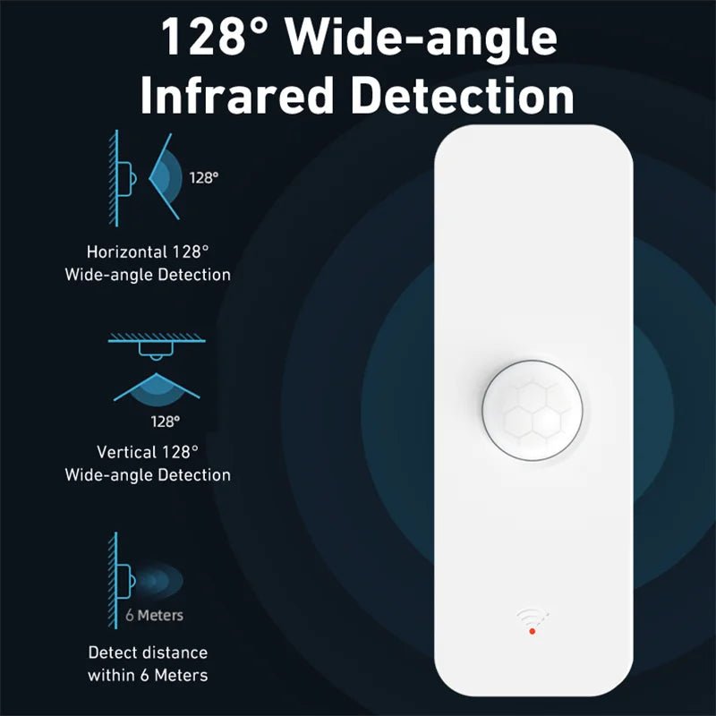 WiFi & Zigbee PIR Motion Sensor - Smart Home Infrared Detector, Alexa Compatible, Zigbee2MQTT