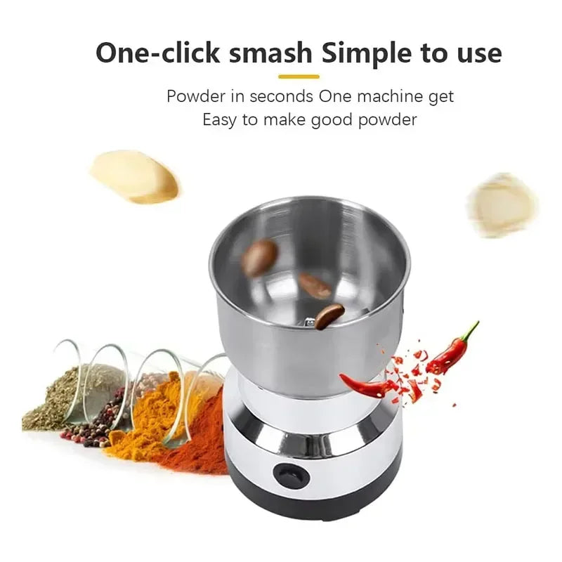 4-Blade Electric Coffee and Spice Grinder – Multifunction Nut, Bean and Grain Chopper for Home Kitchen