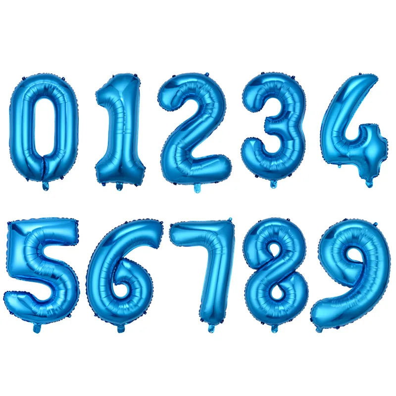 32-Inch (81 cm) Multicolor Foil Number Balloons 0-9 Helium-Compatible Birthday & Anniversary Party Decorations