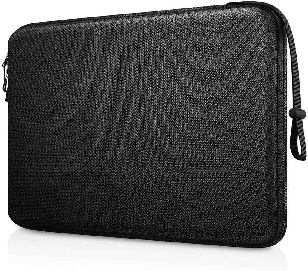 Shockproof Waterproof EVA Laptop Sleeve with Detachable Strap — Fits 13/14/15.6-inch (33–39.6 cm) Laptops, Black