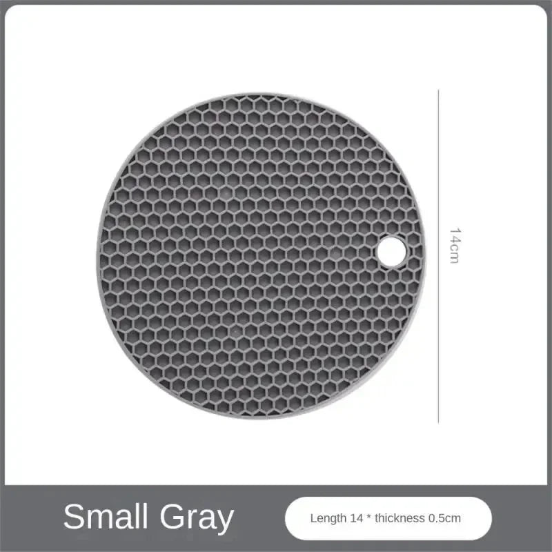 Multifunctional Silicone Round Table Mat – Heat-Resistant Honeycomb Coaster & Pot Holder, Non-Slip Trivet with Hanging Hole