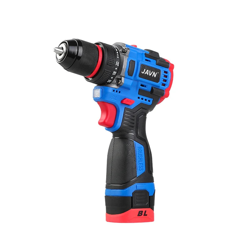 Brushless Cordless Mini Drill 16.8V, 50 N·m Self-Locking Chuck, 20+1 Torque Settings, 2-Speed Electric Screwdriver for Home DIY