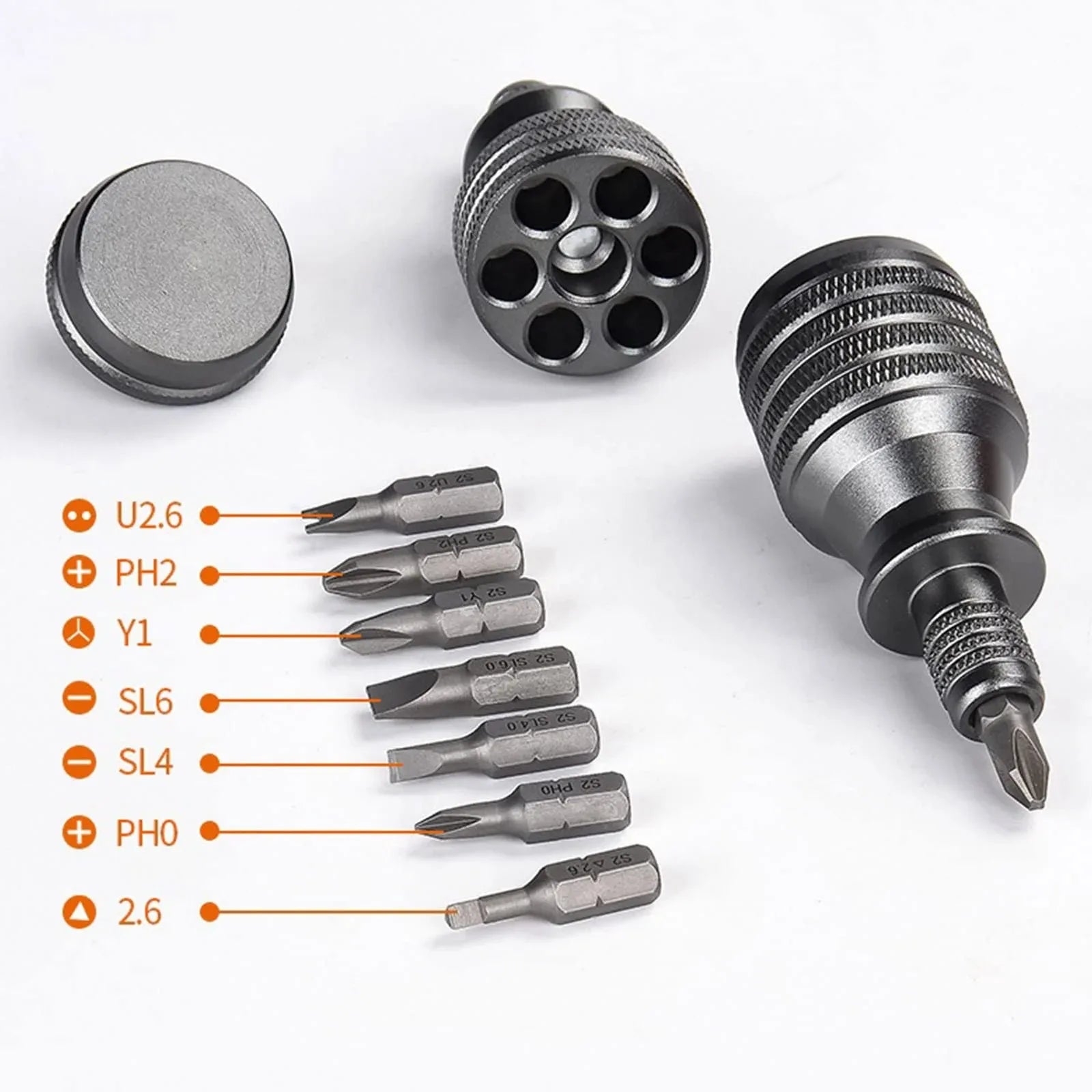 7-in-1 Mini Screwdriver Set - Precision EDC Pocket Repair Tool with Hardened Phillips, Slotted & Specialty Bits