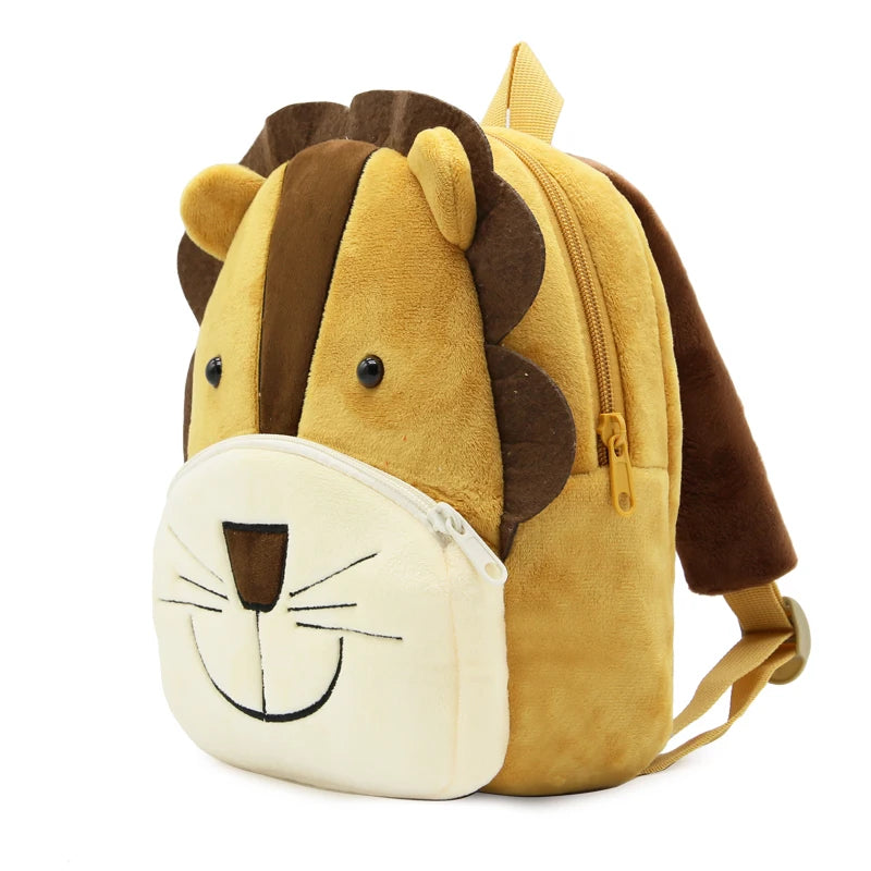 Toddler Plush Lion Backpack for Kindergarten – Cute Cartoon Kids School Bag (1–3 Years)
