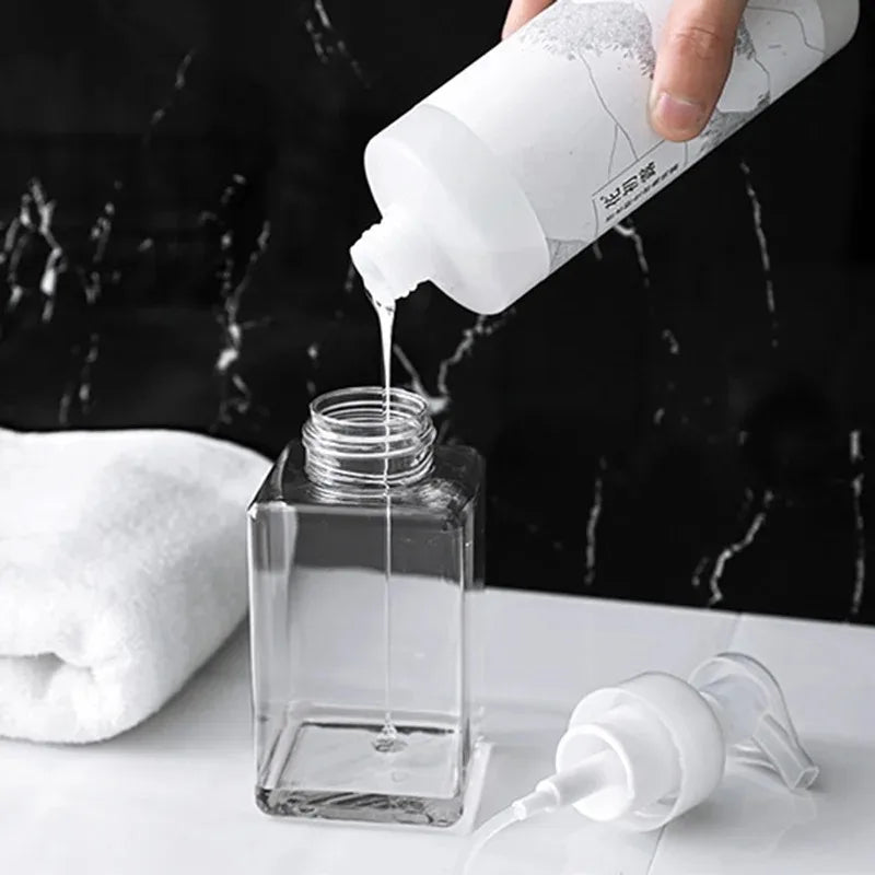 Foaming Pump Bottle Dispenser - 250 ml (8.5 fl oz) & 450 ml (15.2 fl oz), Portable Foam Soap Dispenser for Travel & Bathroom, Pack of 1-4