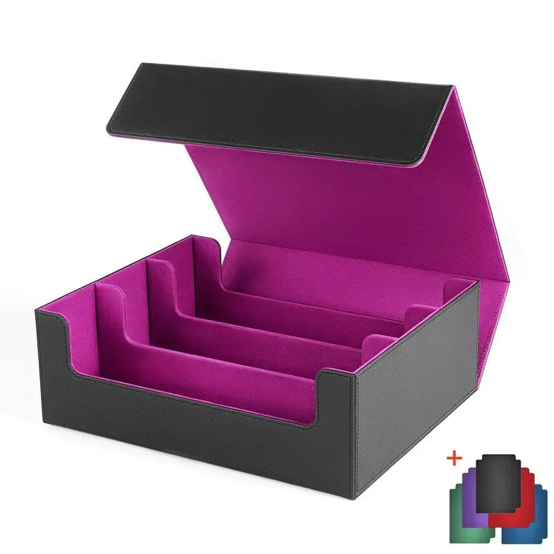 PU Leather Trading Card Storage Box – Holds 1800+ Cards | Magnetic Closure Commander Deck Case for MTG, Pokémon & TCG