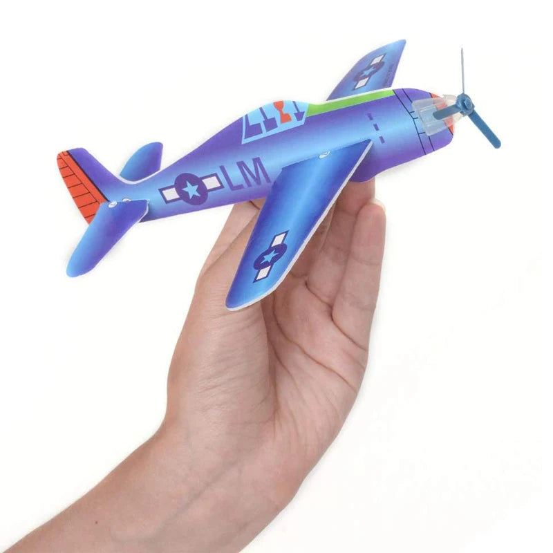 Foam Hand-Throw Glider Airplane Kids Party Favors & Outdoor Toy 7.5 in (19 cm)