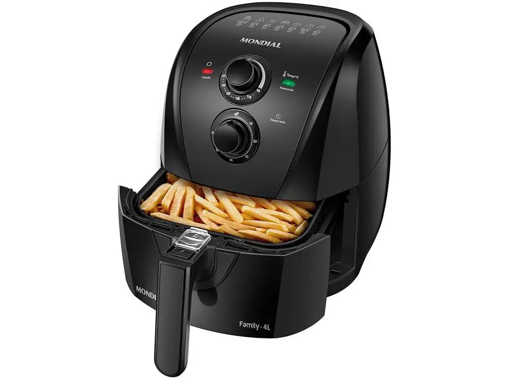 4L (4-Quart) Oil-Free Air Fryer, 1500W 220V, Square Non-Stick Basket, 80-200°C (176-392°F), 60-Min Timer