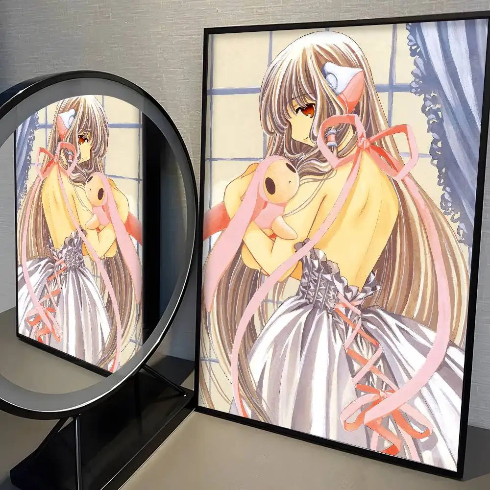 Kawaii Anime Girl Poster – High-Quality Cute Manga Wall Art Print for Bedroom, Living Room & Bar