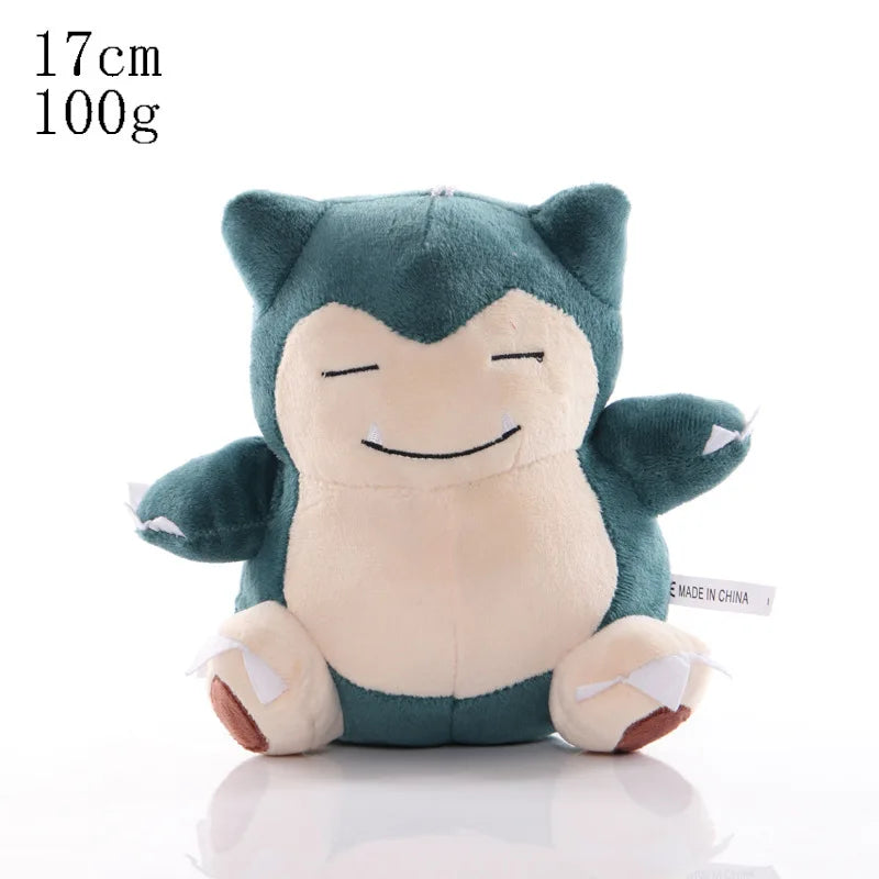 Pikachu & Friends 8 in (20 cm) Plush Stuffed Animal — Pikachu Charmander Squirtle Bulbasaur Eevee Scorbunny Gengar Snorlax Christmas Gift
