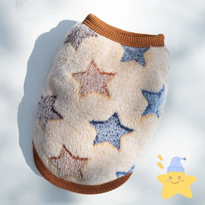 Warm Winter Puffer Vest for Small Dogs & Cats — Soft Fleece Flannel Puppy Sweater (XXS-XL)