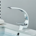Brass Deck-Mount Basin Faucet Single Hole - Single-Handle Hot & Cold Mixer Tap, Chrome Finish