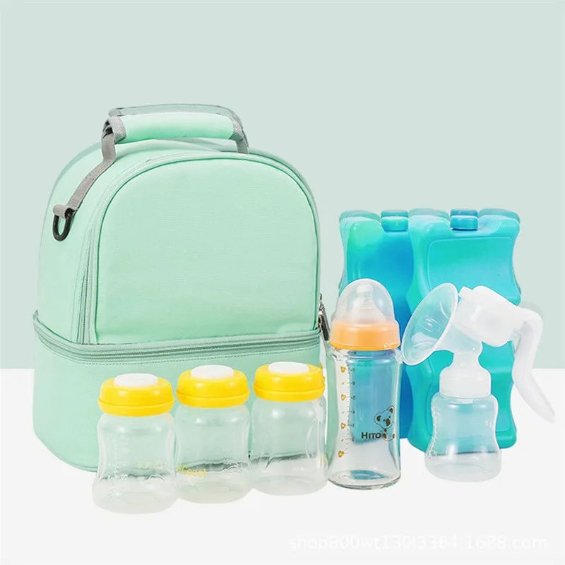 Insulated Double-Layer Large Capacity Mommy Bag – Travel Picnic Diaper & Lunch Backpack